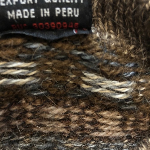 Hand knit Peruvian Baby Alpaca Wool Dad Sweater - Picture 5 of 6